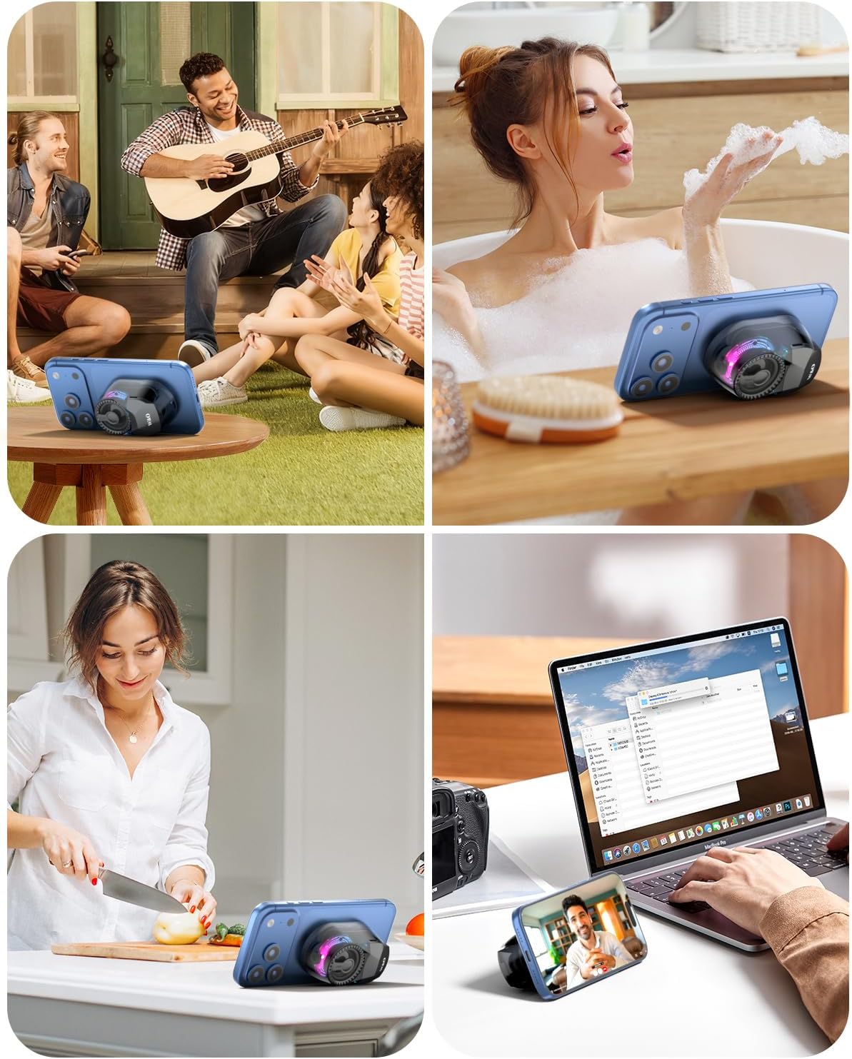 3 in 1 Magnetic Bluetooth Speaker with Earbuds & Phone Stand