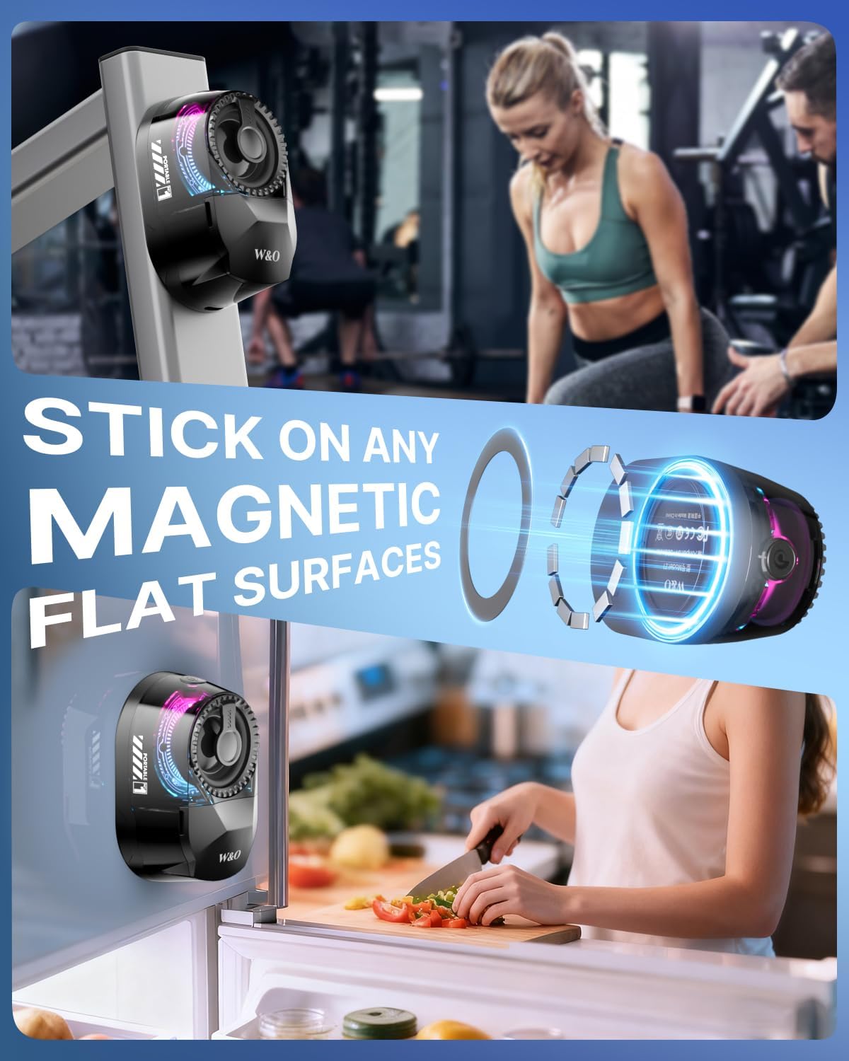 3 in 1 Magnetic Bluetooth Speaker with Earbuds & Phone Stand