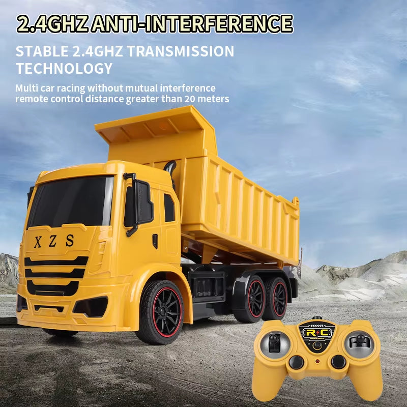 RC Construction Vehicle Set — 2.4G Full-Function Excavator & Dump Truck | Realistic Alloy Engineering Toys for Kids