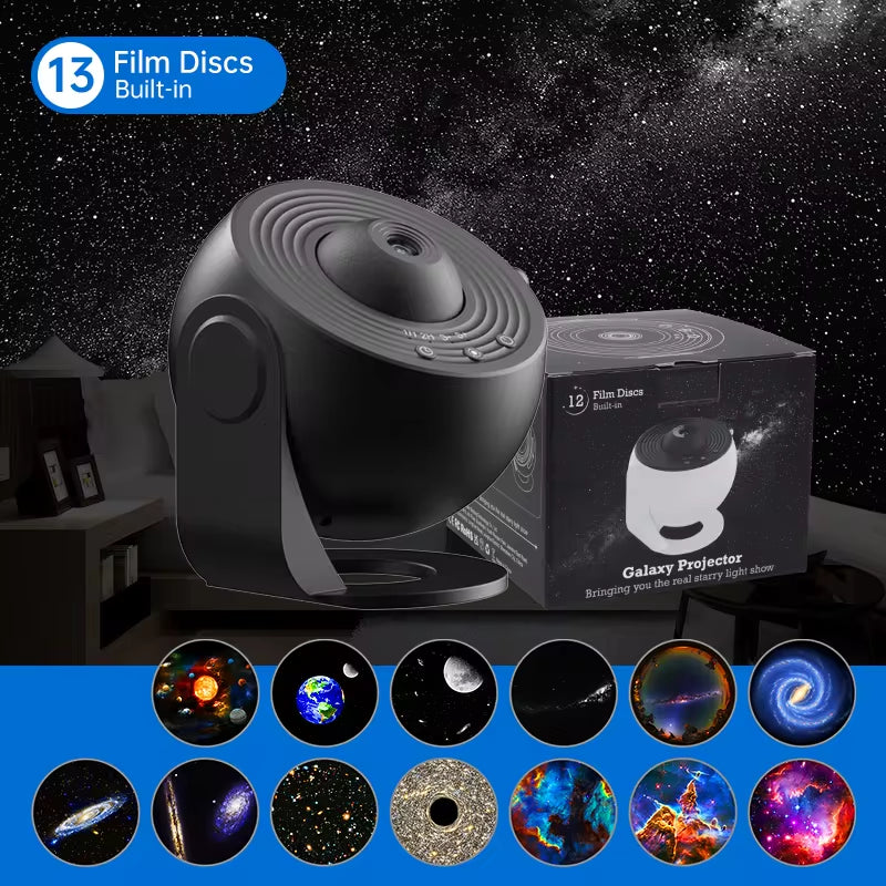 Galaxy Night Light Projector – 12-in-1 HD Starry Sky Sleep Lamp for Kids & Bedrooms