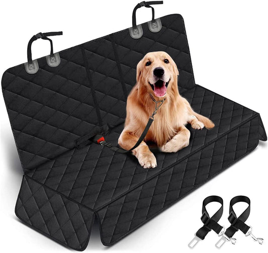 Dog Car Seat Cover – Waterproof Back Seat Protector with Non Slip Base, Universal Fit for Cars, Trucks and SUVs