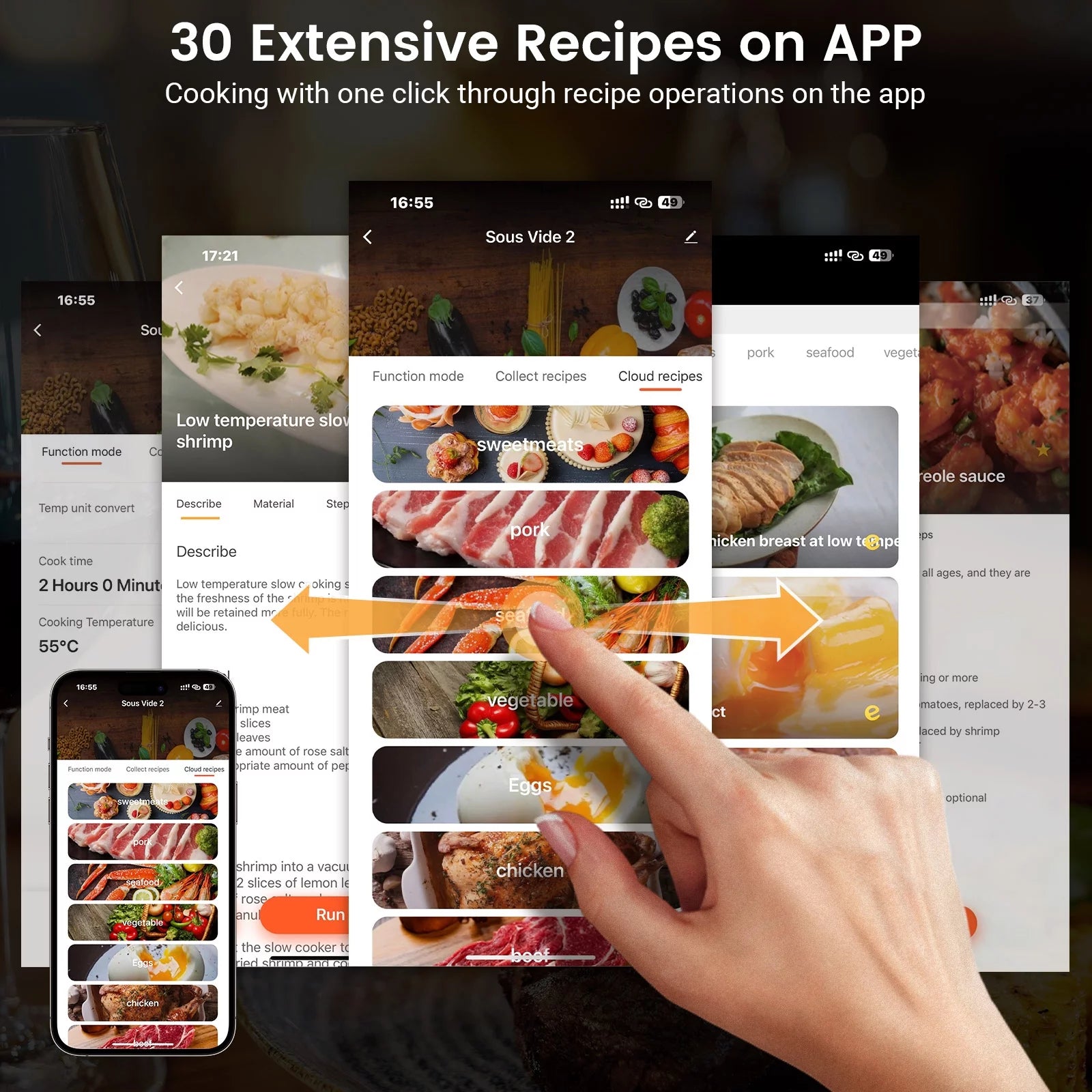 BlitzHome WIFI Sous Vide Cooker 1100W - Precision Immersion Circulator with App Control & Fast Heating