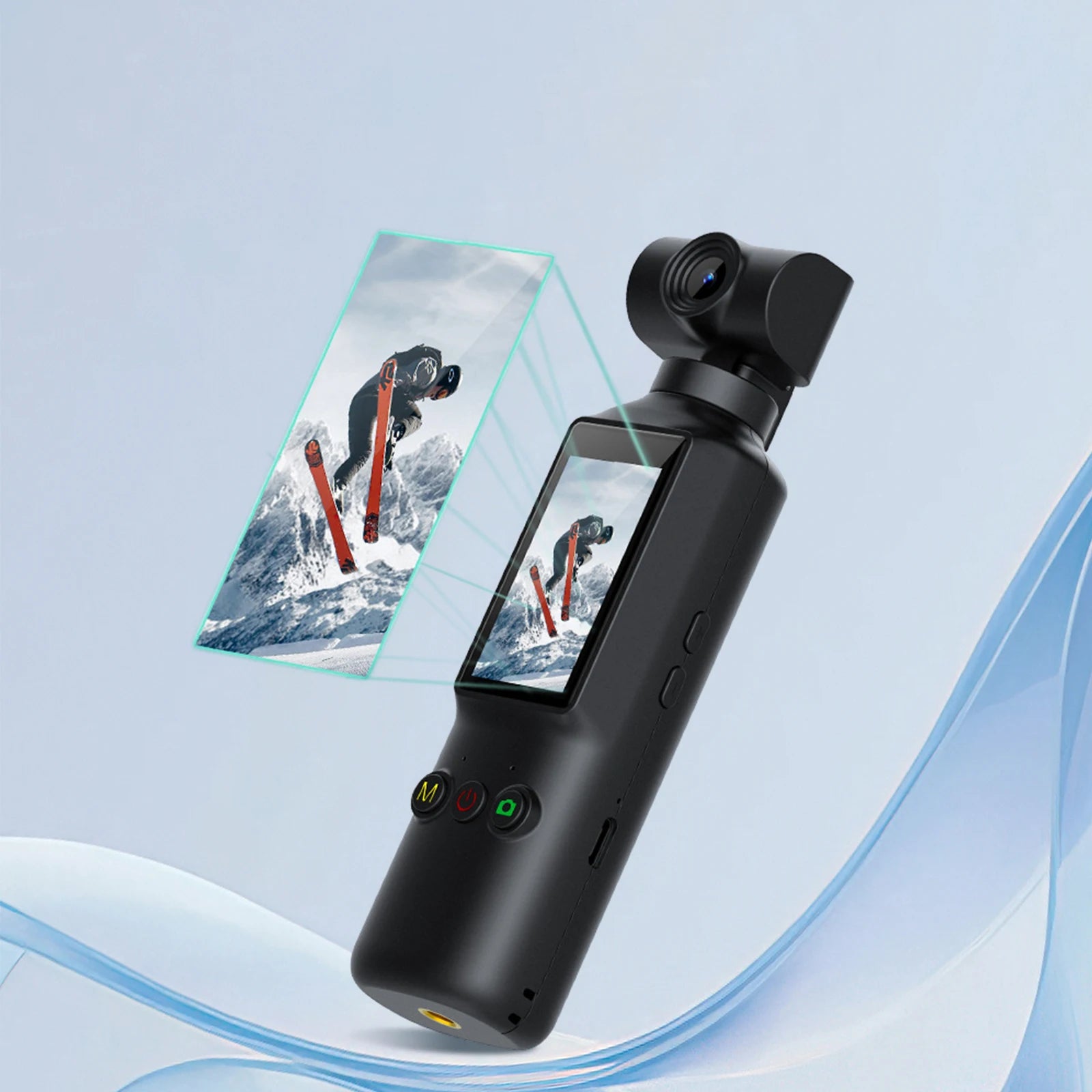 4K Handheld Action Camera with 270° Rotating Screen - WiFi Sports & Vlog Cam