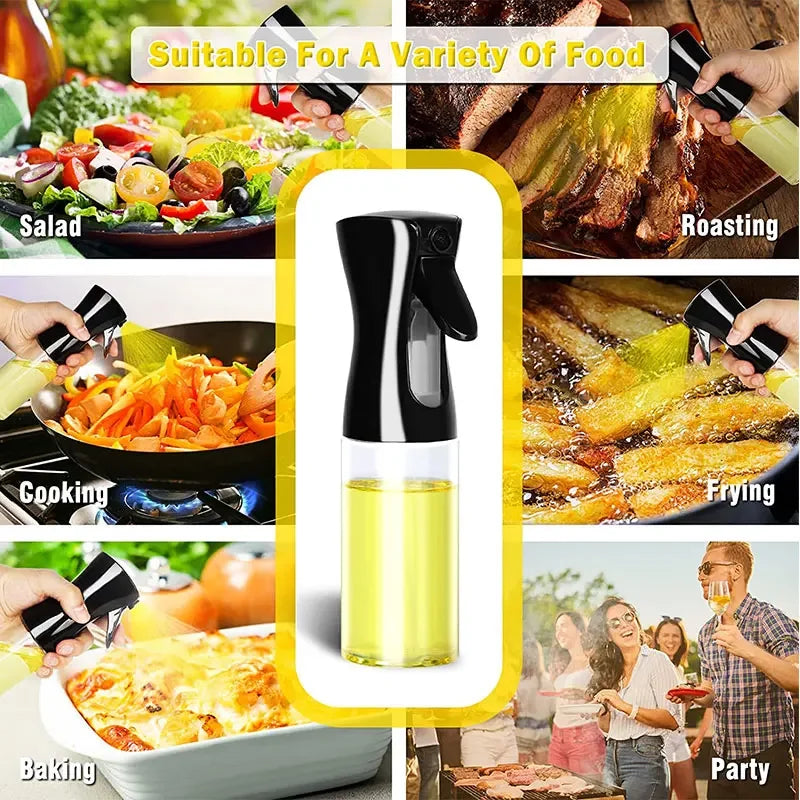 ⭐ Oil Spray Bottle for Cooking – 200ml / 300ml / 500ml Refillable Olive Oil Sprayer for BBQ, Baking & Air Fryer