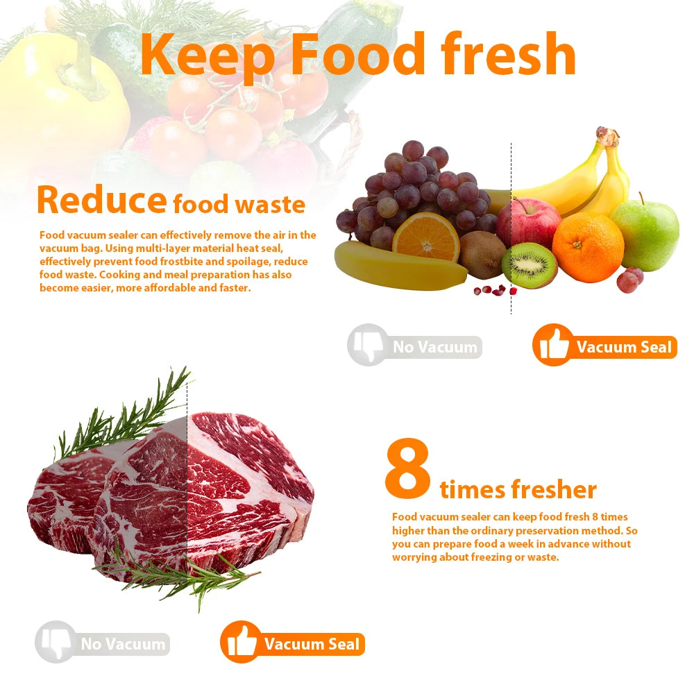 SaengQ 30cm Vacuum Sealer — Food Saver + 10 Bags