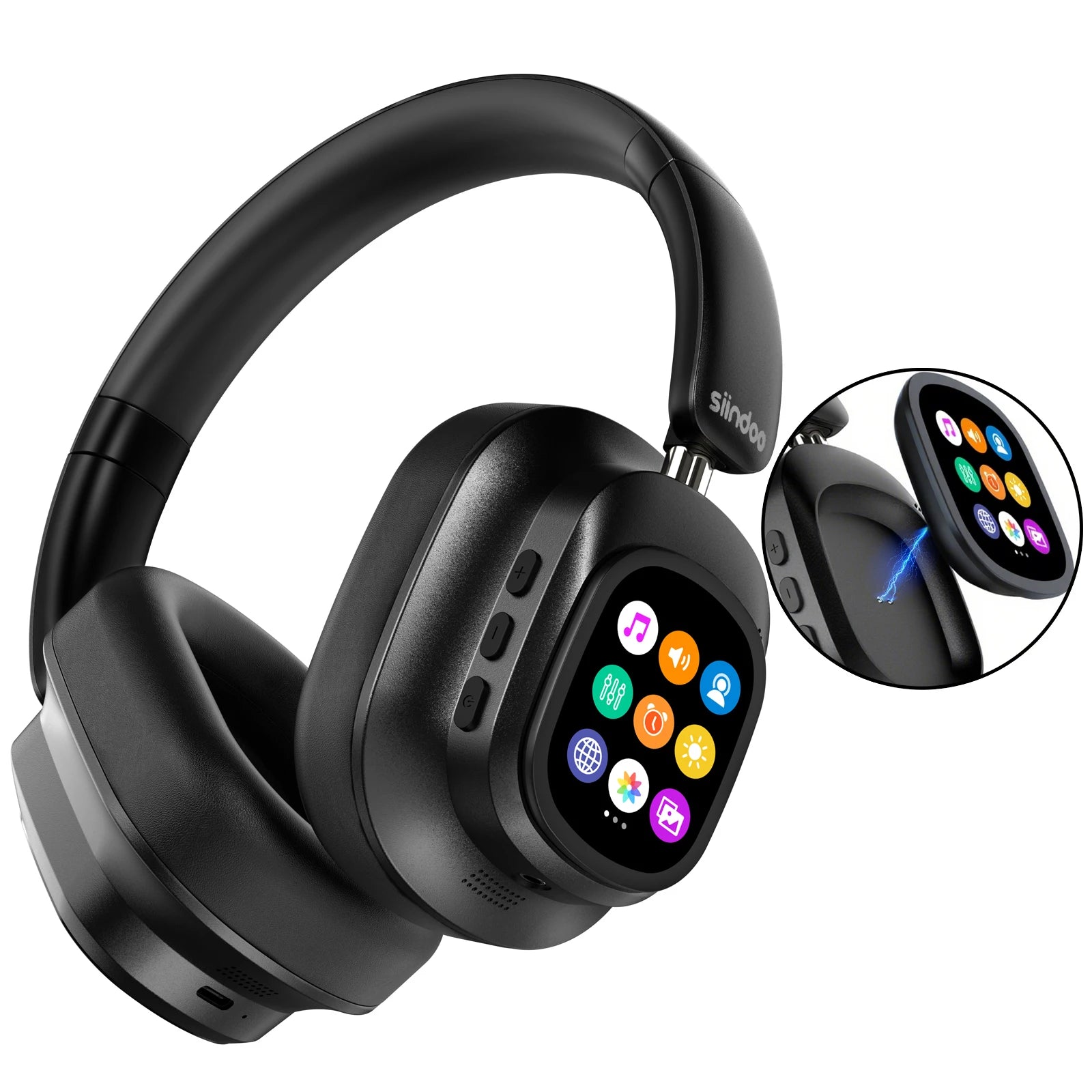 Siindoo ANC930Plus – Bluetooth 5.3 ANC Headphones with LED Display