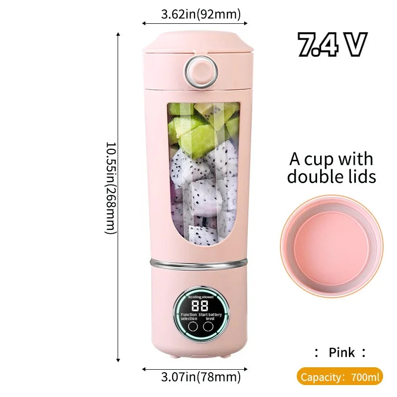 Portable 700ml Rechargeable Blender — 12 Blades | Smoothies, Shakes and Fresh Juice Anywhere