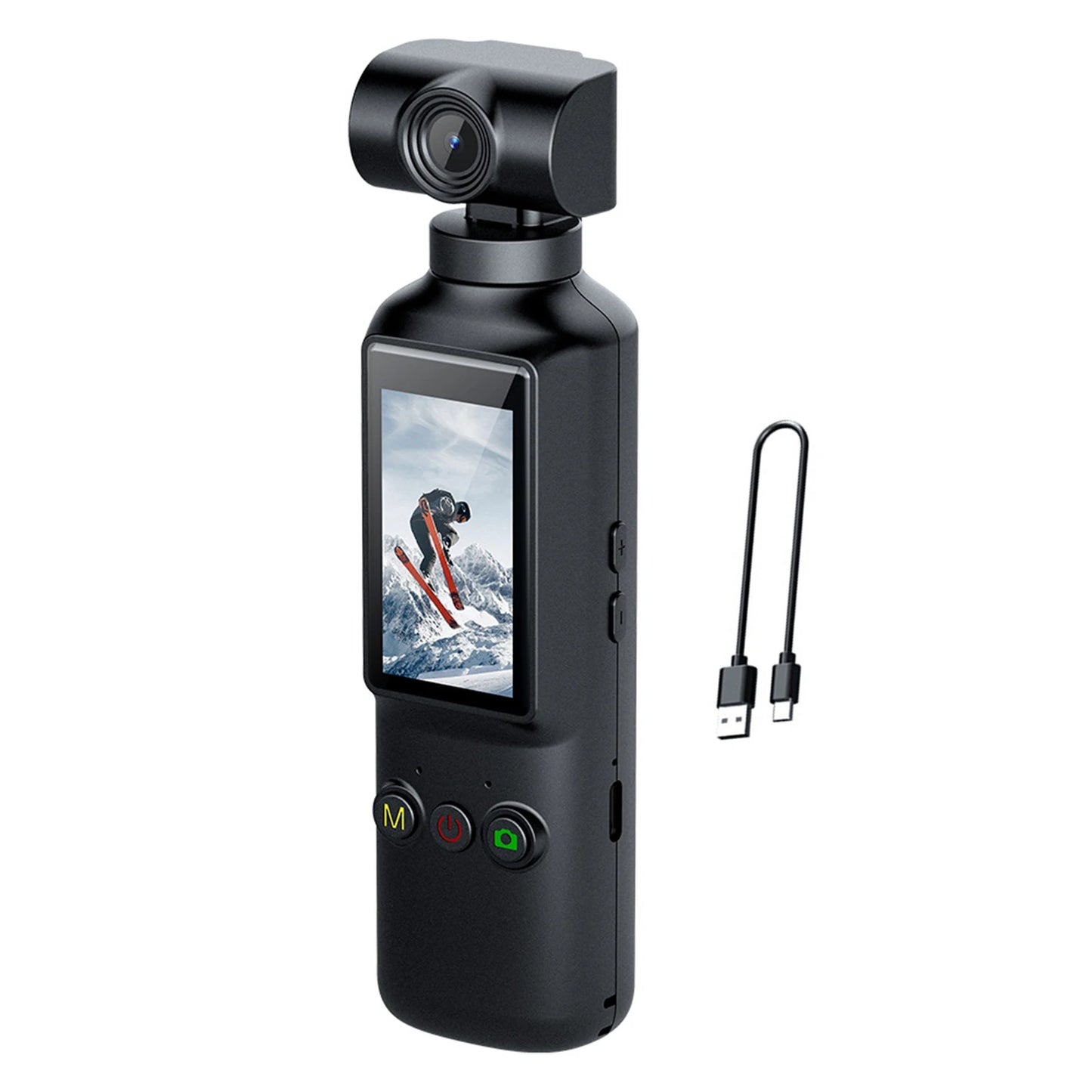 4K Handheld Action Camera with 270° Rotating Screen - WiFi Sports & Vlog Cam