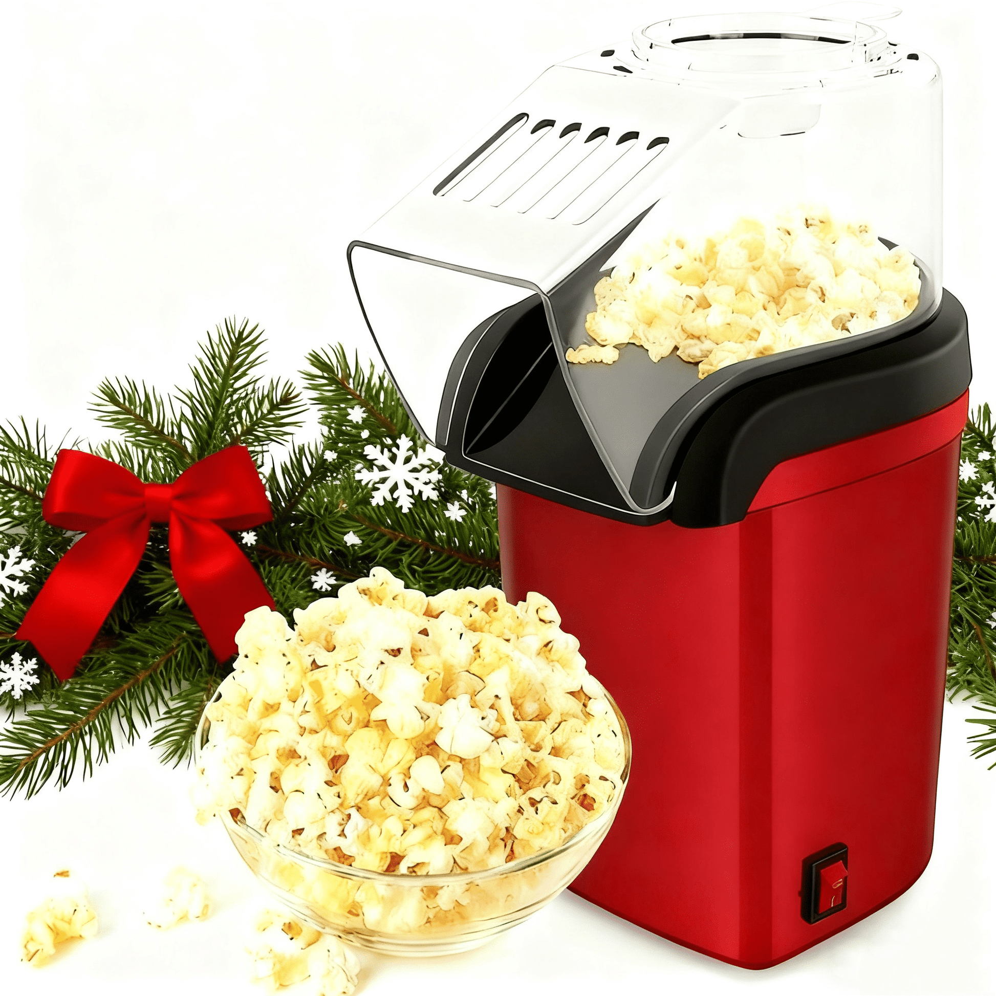 Hot Air Popcorn Maker – Oil-Free | Fast 3-Min Popcorn | Healthy Snack Machine for Home Movie Nights
