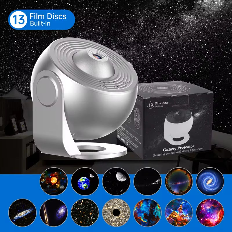 Galaxy Night Light Projector – 12-in-1 HD Starry Sky Sleep Lamp for Kids & Bedrooms