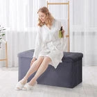 Storage Ottoman Bench Foot Rest Stool for Bedroom Entryway Living Room