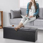 Storage Ottoman Bench Foot Rest Stool for Bedroom Entryway Living Room