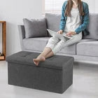 Storage Ottoman Bench Foot Rest Stool for Bedroom Entryway Living Room