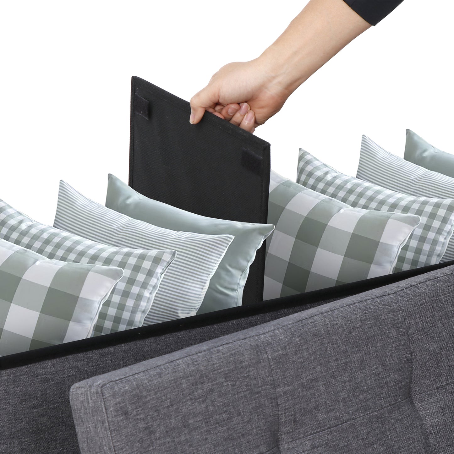 Storage Ottoman Bench Foot Rest Stool for Bedroom Entryway Living Room