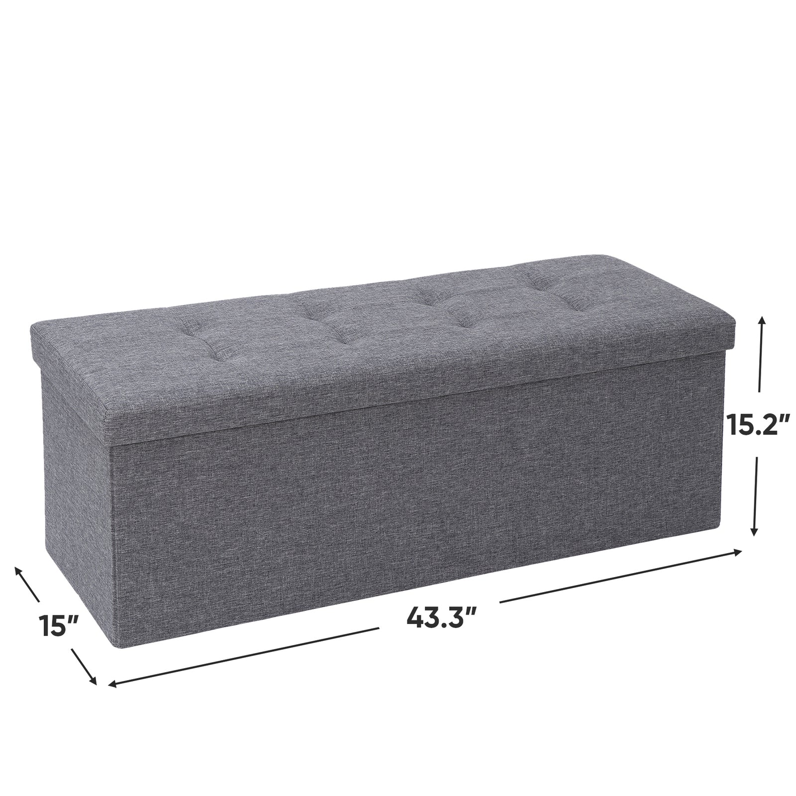Storage Ottoman Bench Foot Rest Stool for Bedroom Entryway Living Room