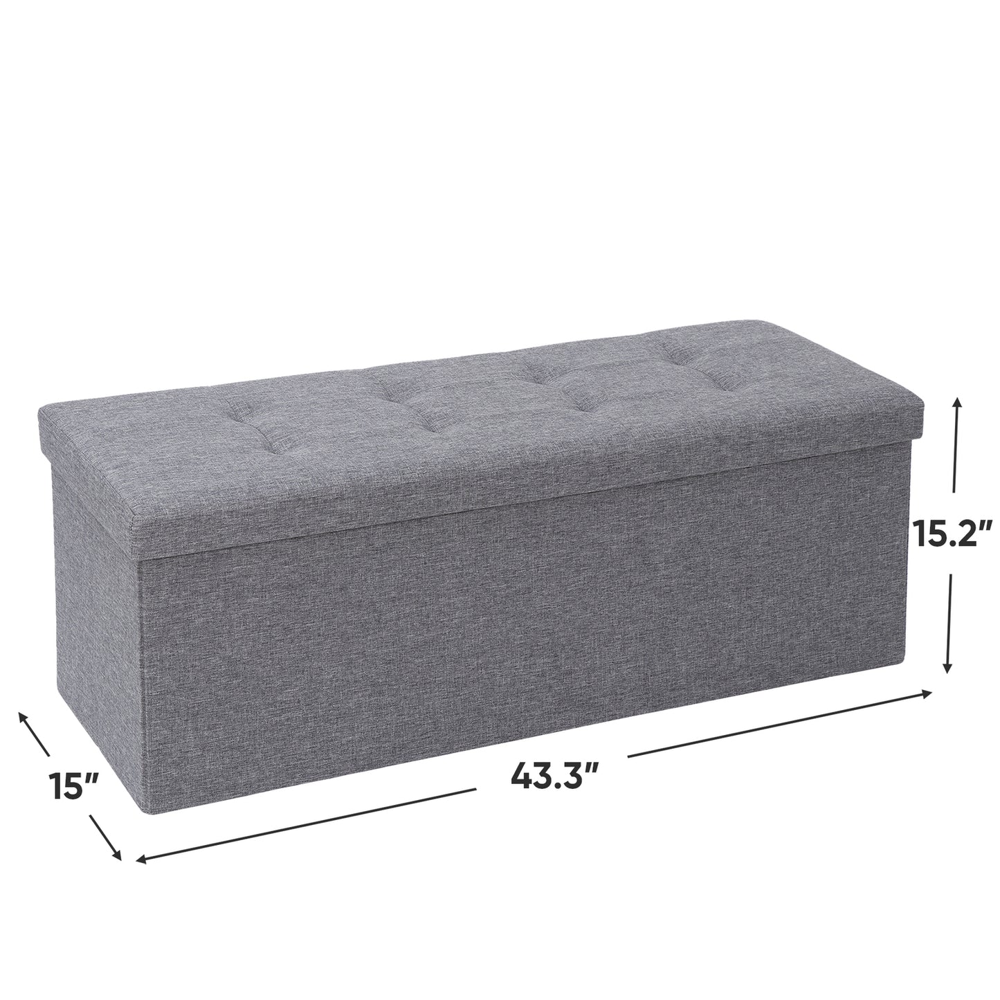 Storage Ottoman Bench Foot Rest Stool for Bedroom Entryway Living Room
