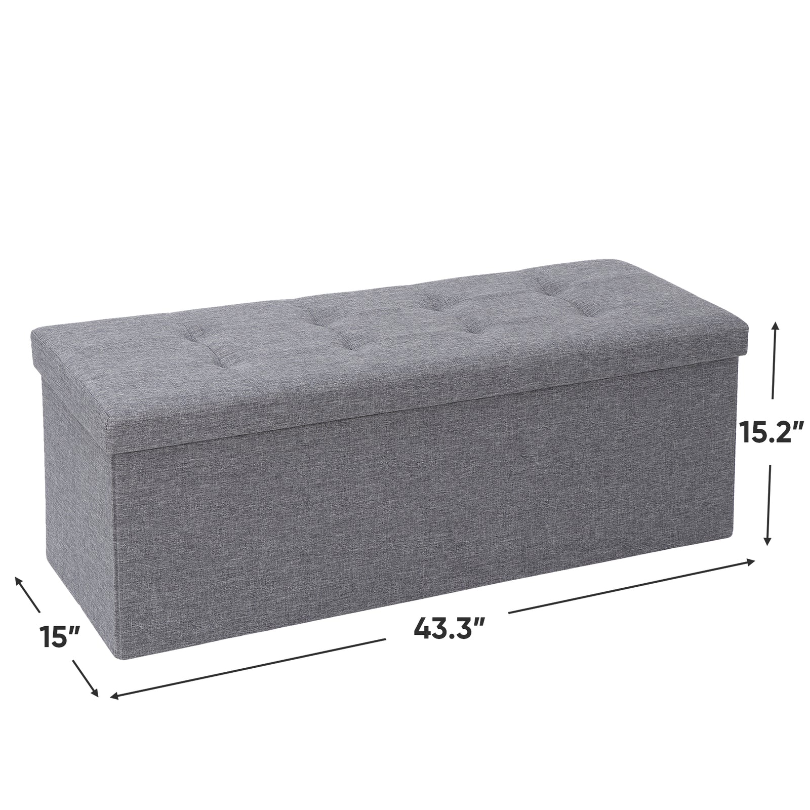Storage Ottoman Bench Foot Rest Stool for Bedroom Entryway Living Room