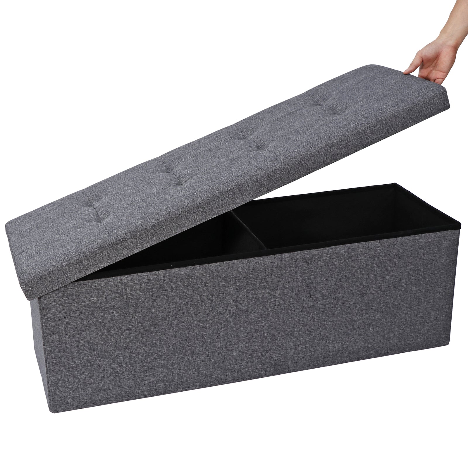 Storage Ottoman Bench Foot Rest Stool for Bedroom Entryway Living Room