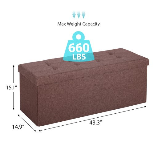 Storage Ottoman Bench Foot Rest Stool for Bedroom Entryway Living Room