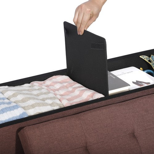 Storage Ottoman Bench Foot Rest Stool for Bedroom Entryway Living Room