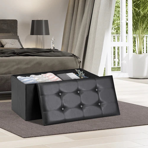 Storage Ottoman Bench Foot Rest Stool for Bedroom Entryway Living Room