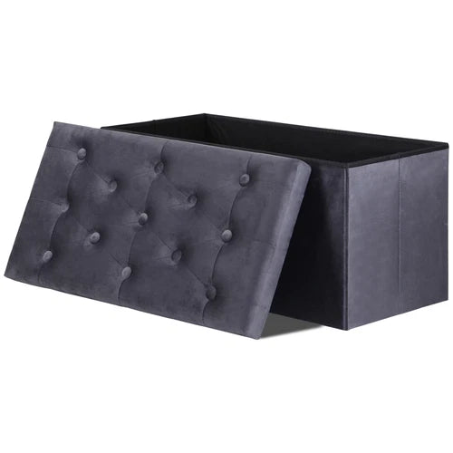 Storage Ottoman Bench Foot Rest Stool for Bedroom Entryway Living Room