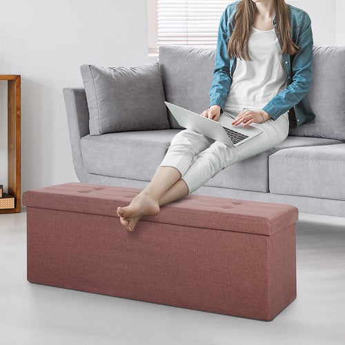 Storage Ottoman Bench Foot Rest Stool for Bedroom Entryway Living Room