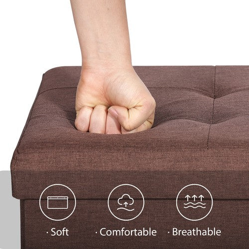Storage Ottoman Bench Foot Rest Stool for Bedroom Entryway Living Room