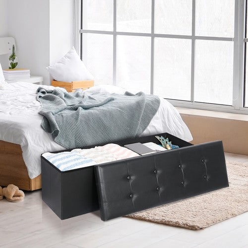 Storage Ottoman Bench Foot Rest Stool for Bedroom Entryway Living Room