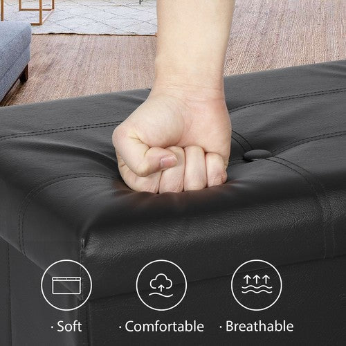 Storage Ottoman Bench Foot Rest Stool for Bedroom Entryway Living Room