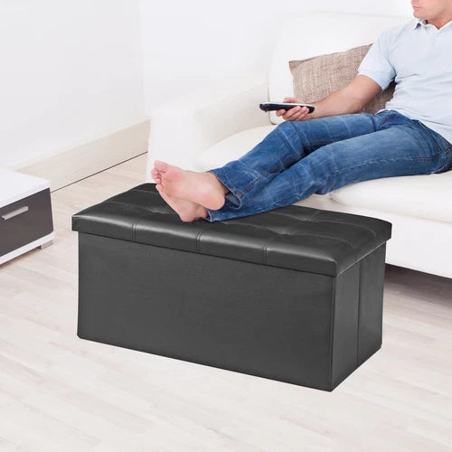 Storage Ottoman Bench Foot Rest Stool for Bedroom Entryway Living Room
